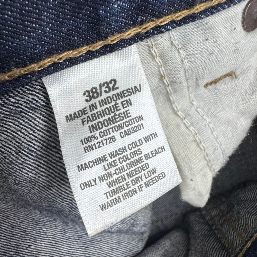 Aeropostale Straight Leg Jeans Mens 38x32 Dark Wash Blue Excellent 100% Cotton